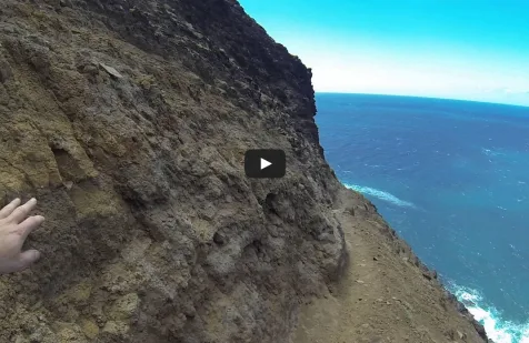 Hiking the 7 mile mark on the Kalalau Trail