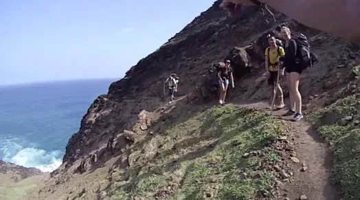Kalalau Trail – Scary Part! (GoPro footage)