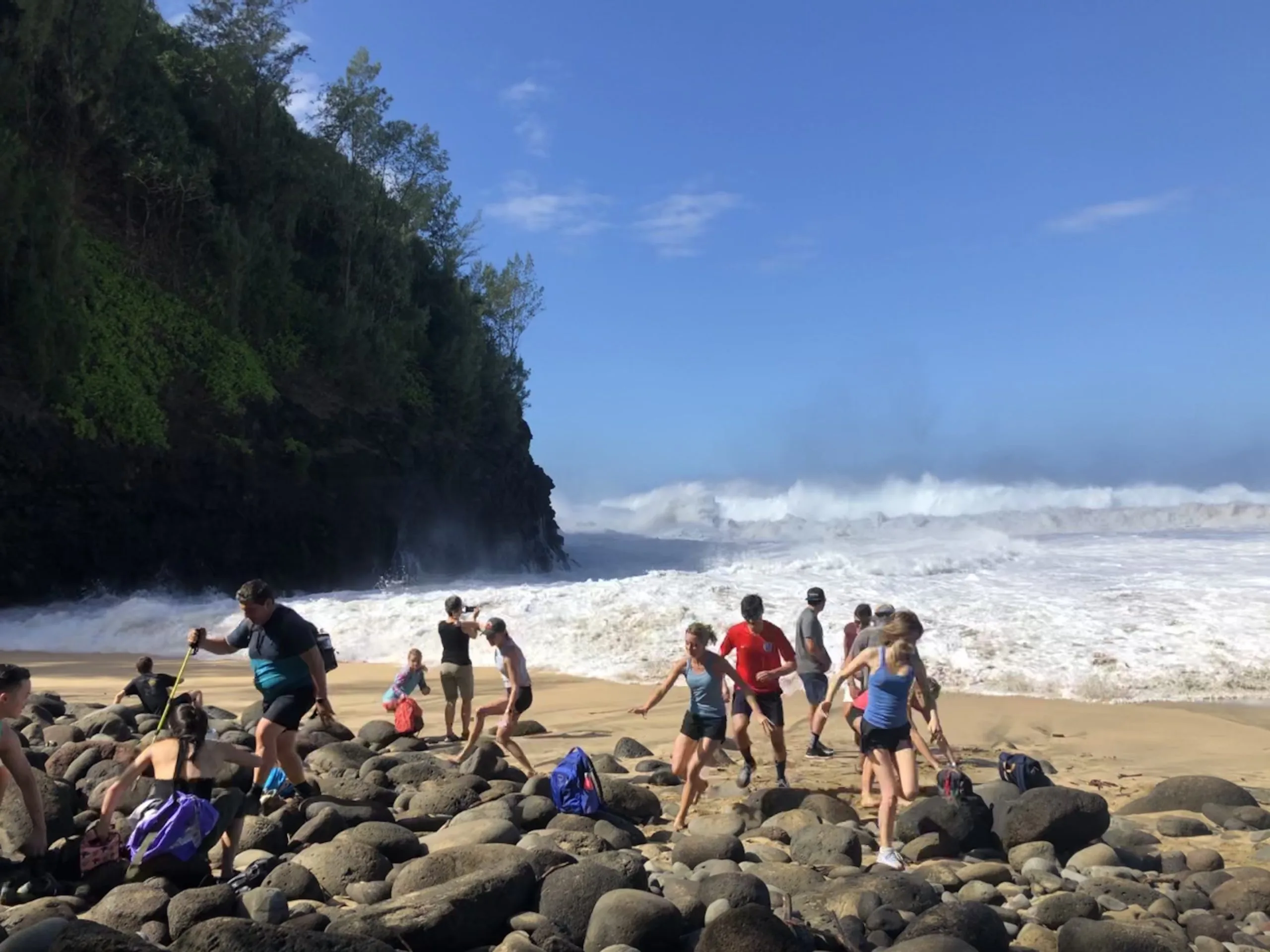 Kalalau Trail Dangerous Rogue Wave Kalalau Trail Dangerous Rogue Wave