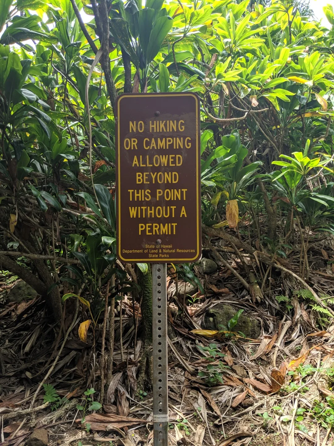 Hanakapiai Sign Permit needed