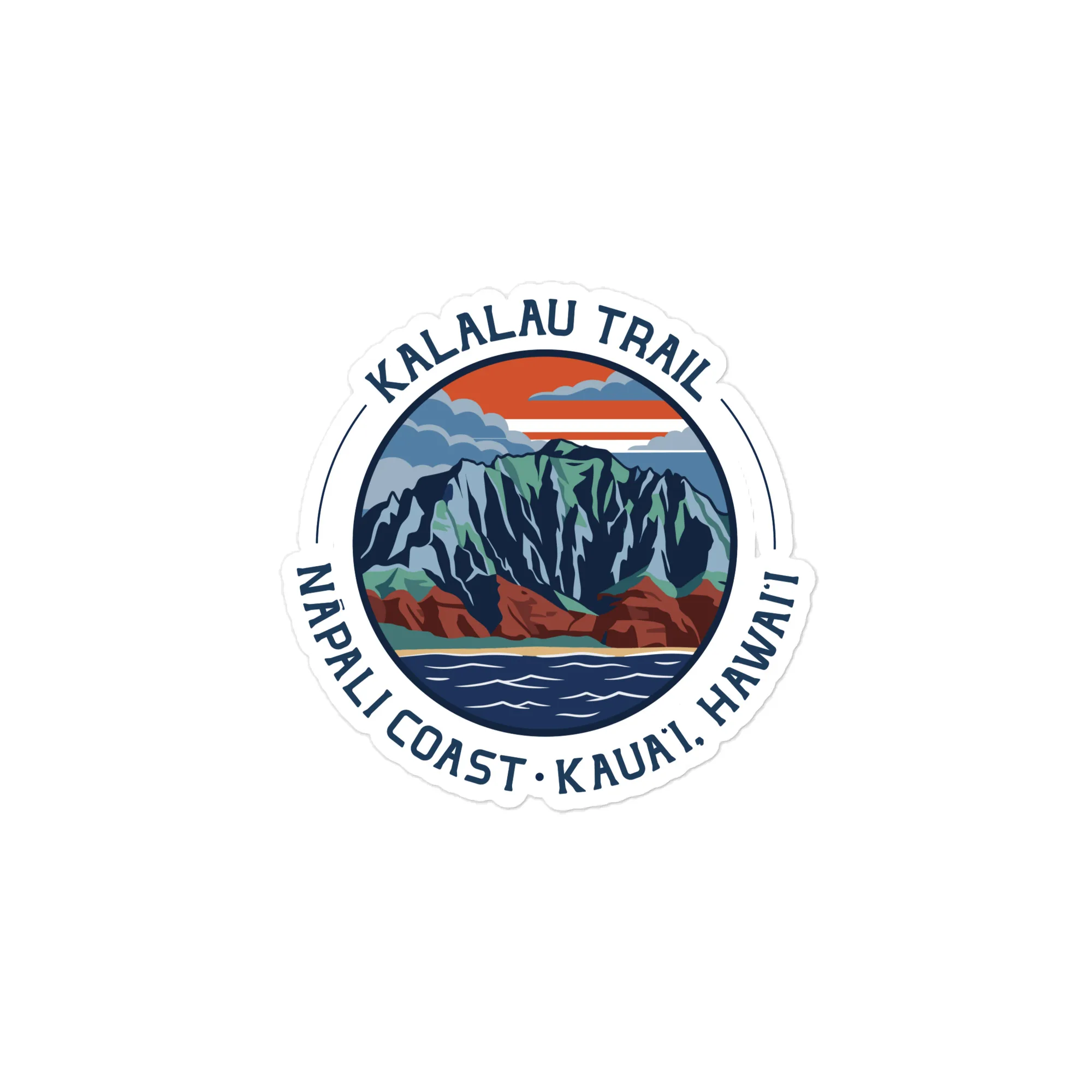 Kalalau Trail Logo Die-cut stickers - Image 4