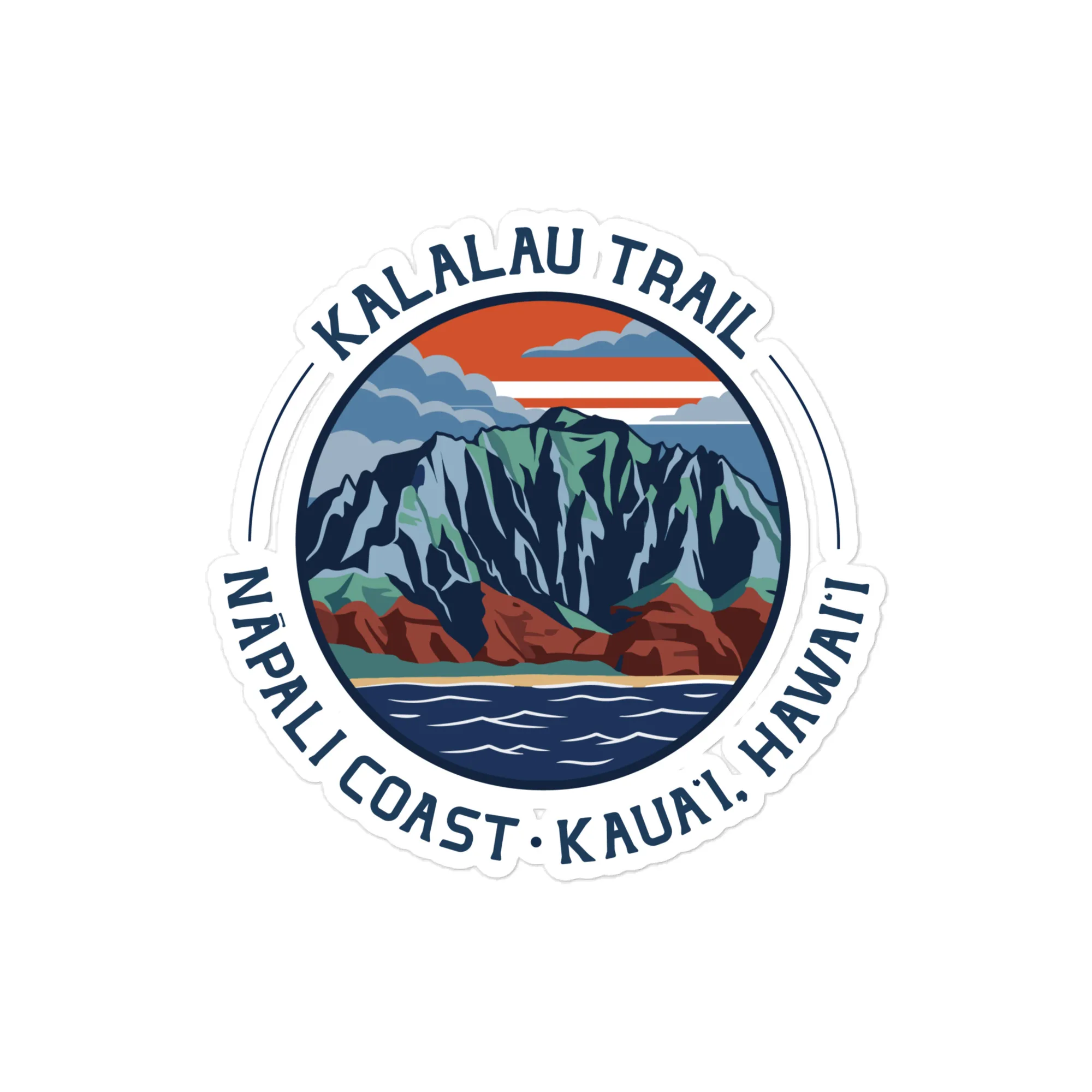 Kalalau Trail Logo Die-cut stickers - Image 3