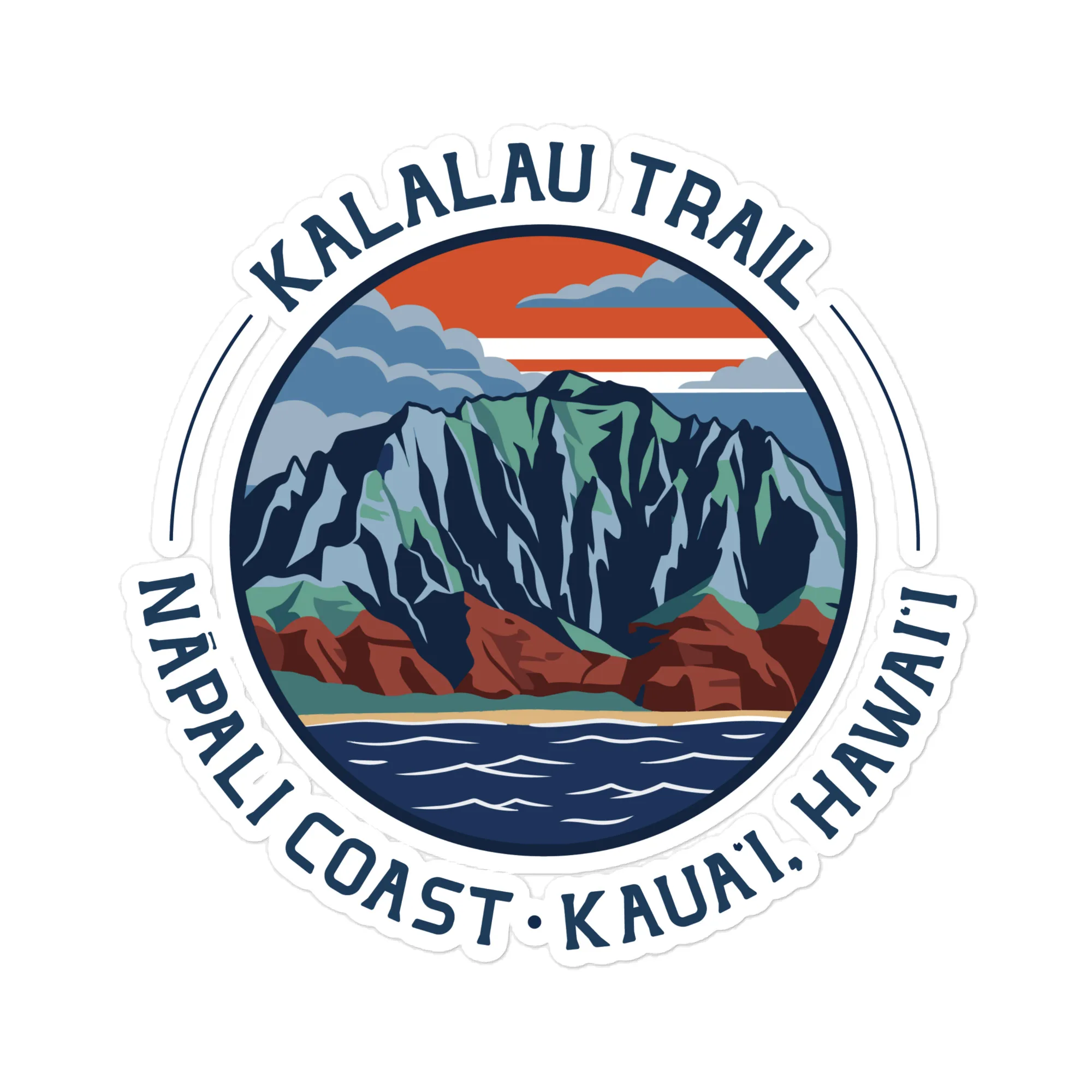 Kalalau Trail Logo Die-cut stickers