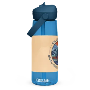 Kalalau Trail Logo Flip straw water bottle