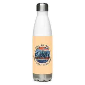Kalalau Trail Logo Stainless steel water bottle