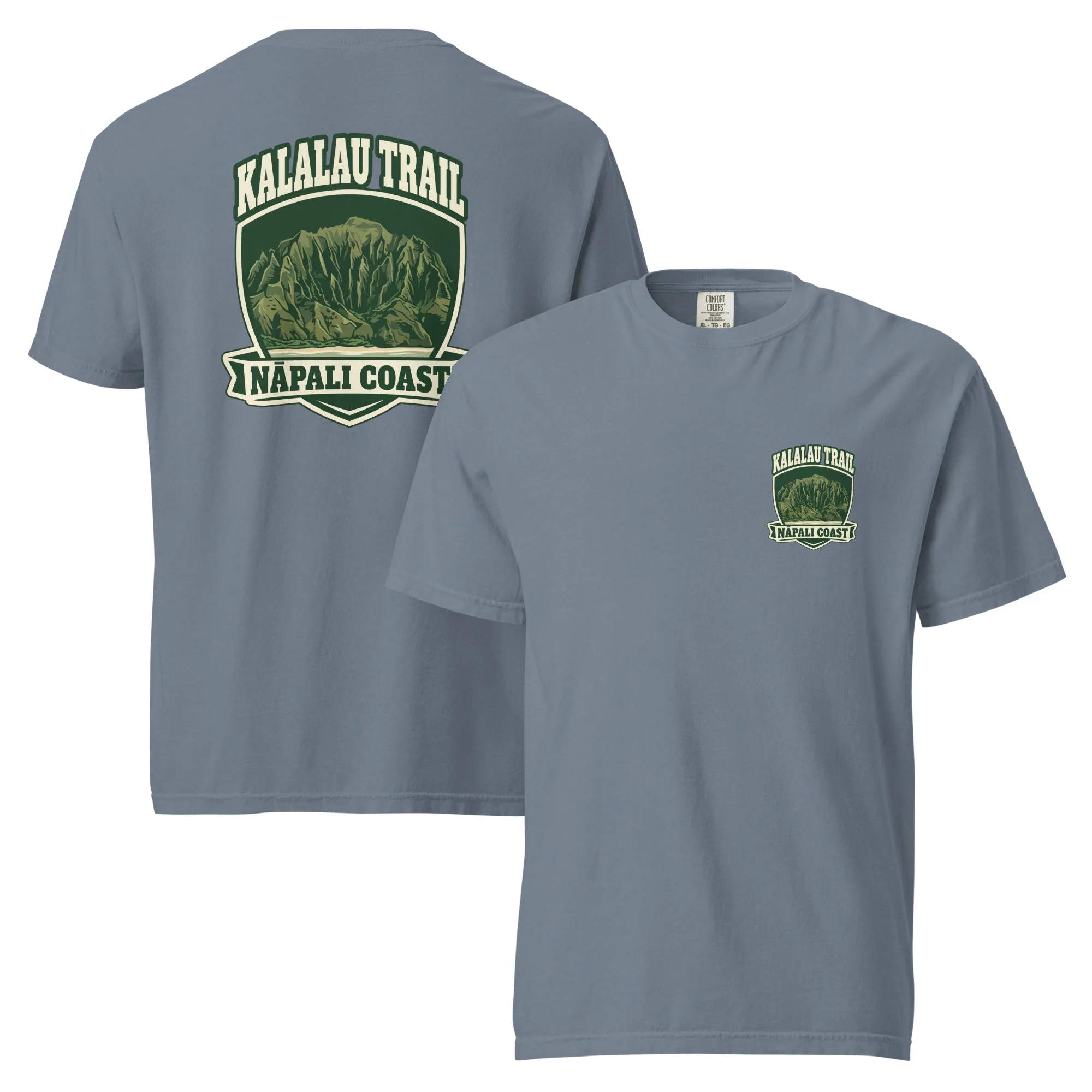 Kalalau Trail Badge Unisex garment-dyed heavyweight t-shirt - Image 9