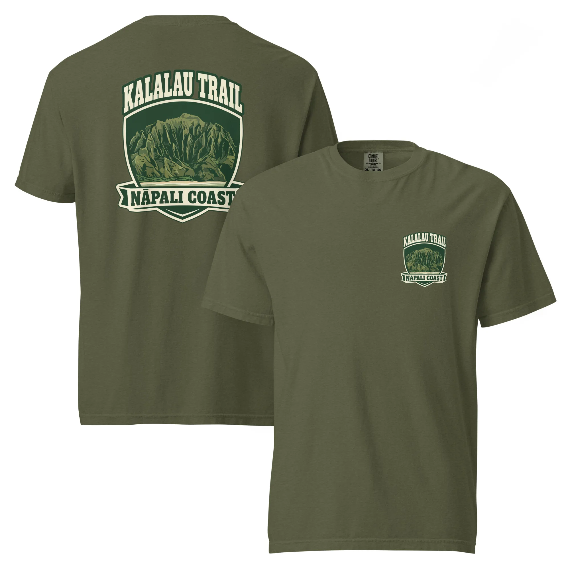 Kalalau Trail Badge Unisex garment-dyed heavyweight t-shirt - Image 4