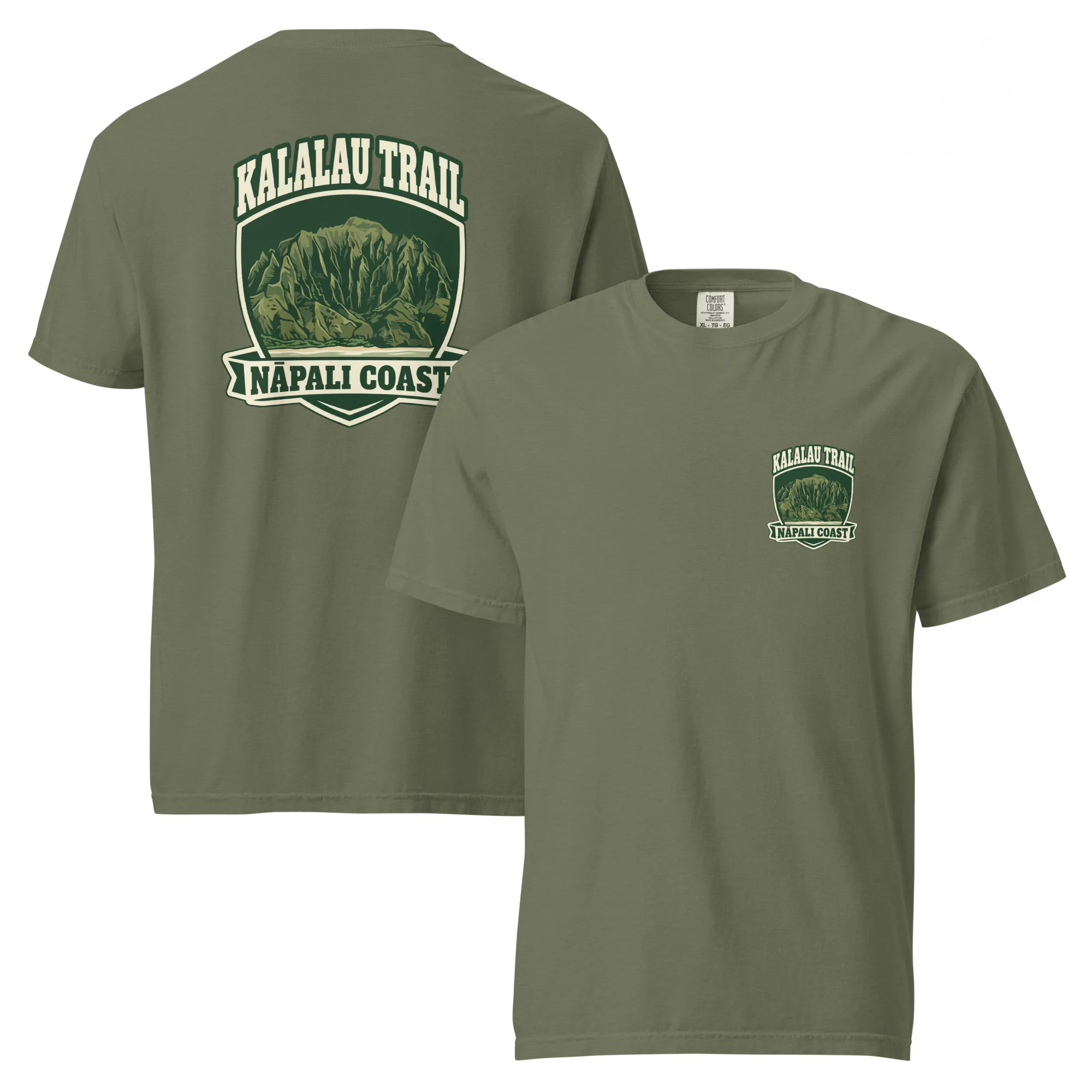 Kalalau Trail Badge Unisex garment-dyed heavyweight t-shirt - Image 7